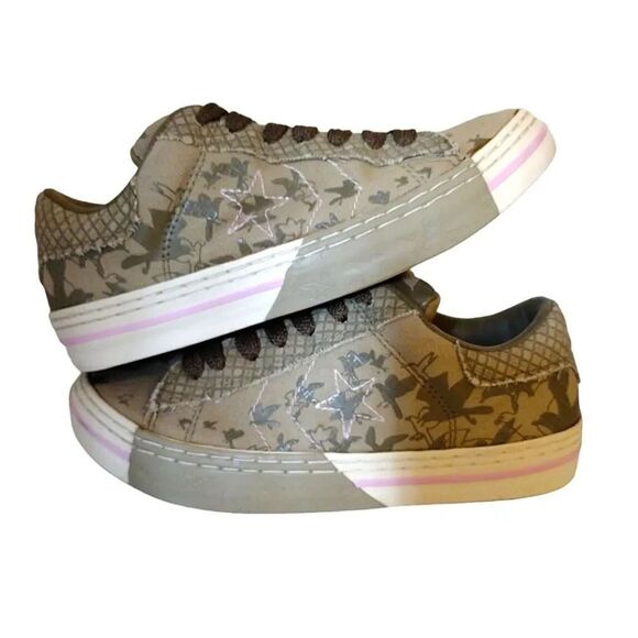 Converse Y2K RARE One Star Ox Green Tan Canvas Skate Sneakers Size 8.5 - Picture 7 of 15